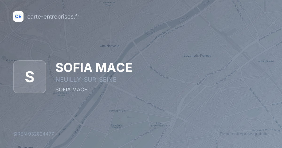 SOFIA MACE — 932824477 — fiche entreprise