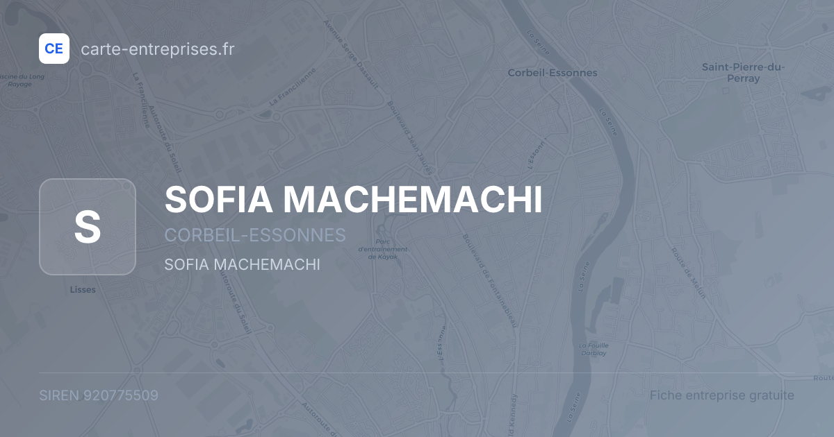 SOFIA MACHEMACHI — 920775509 — fiche entreprise