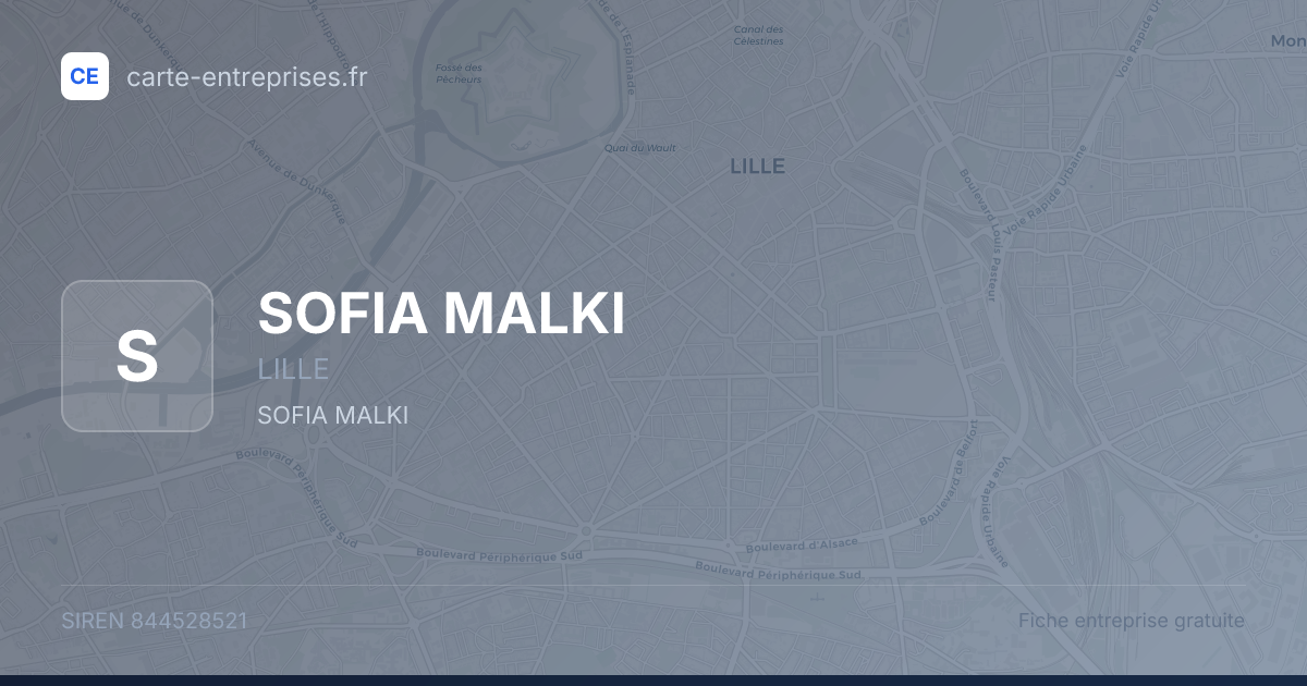 SOFIA MALKI — 844528521 — fiche entreprise