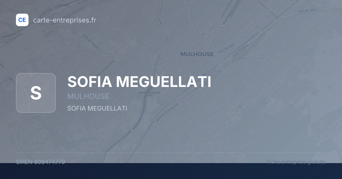 SOFIA MEGUELLATI — 808474779 — fiche entreprise