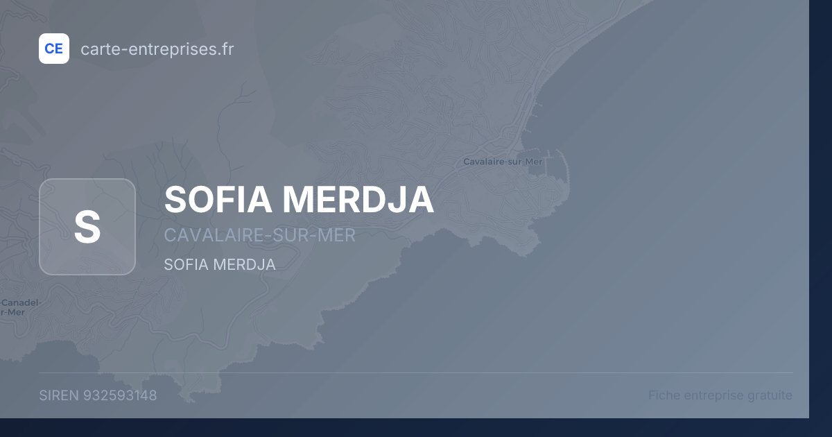 SOFIA MERDJA — 932593148 — fiche entreprise