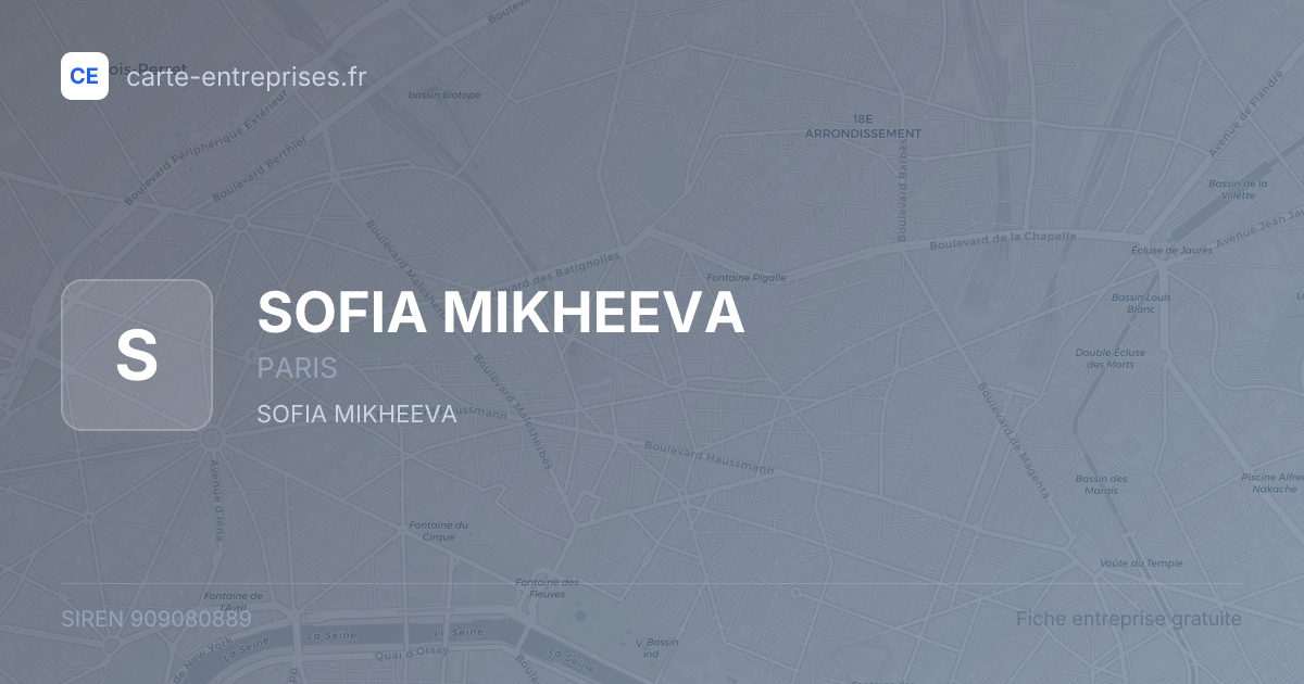 SOFIA MIKHEEVA — 909080889 — fiche entreprise