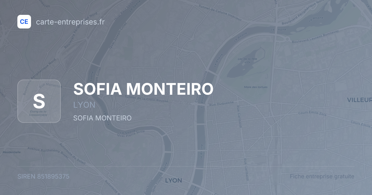 SOFIA MONTEIRO — 851895375 — fiche entreprise