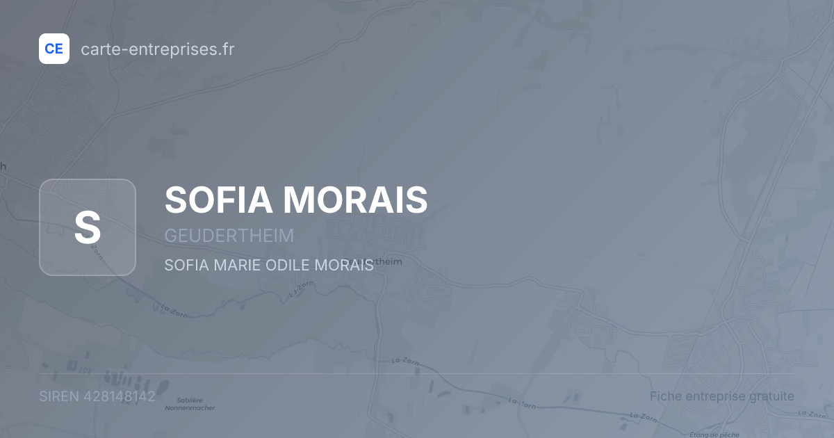 SOFIA MORAIS — 428148142 — fiche entreprise