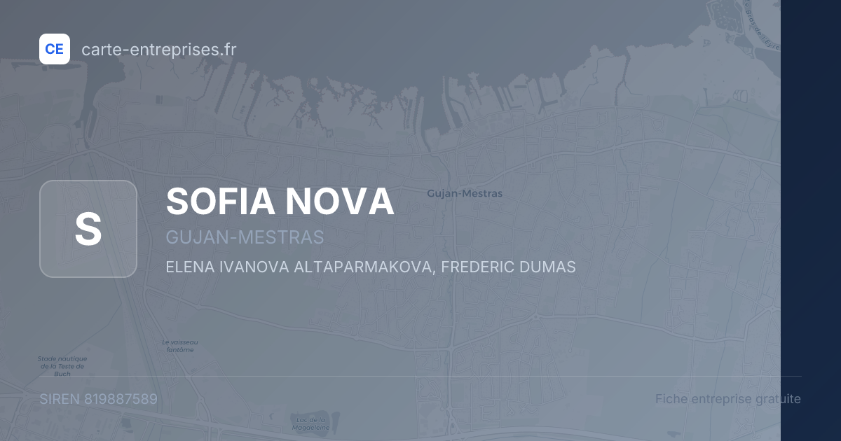 SOFIA NOVA — 819887589 — fiche entreprise