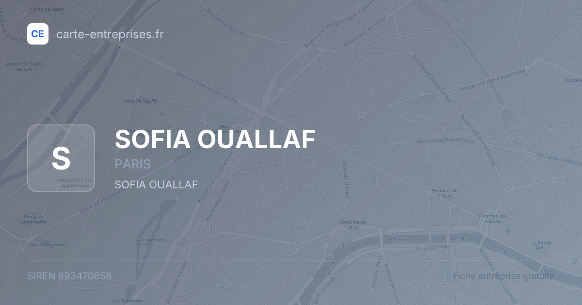 SOFIA OUALLAF — 893470658 — fiche entreprise