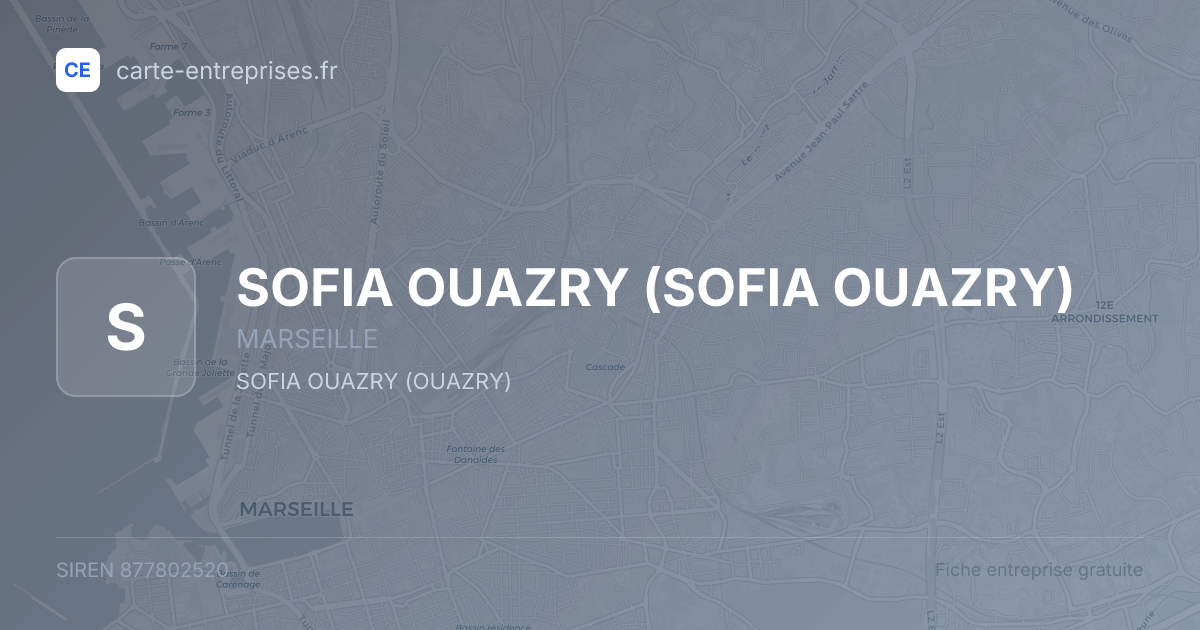 SOFIA OUAZRY — 877802520 — fiche entreprise