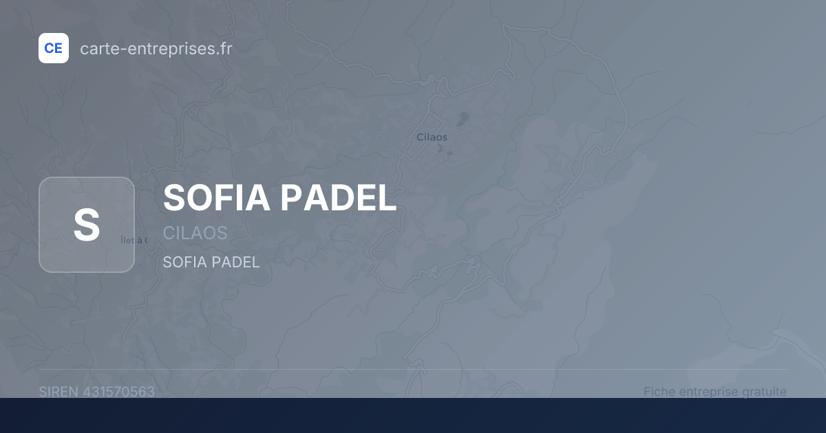 SOFIA PADEL — 431570563 — fiche entreprise
