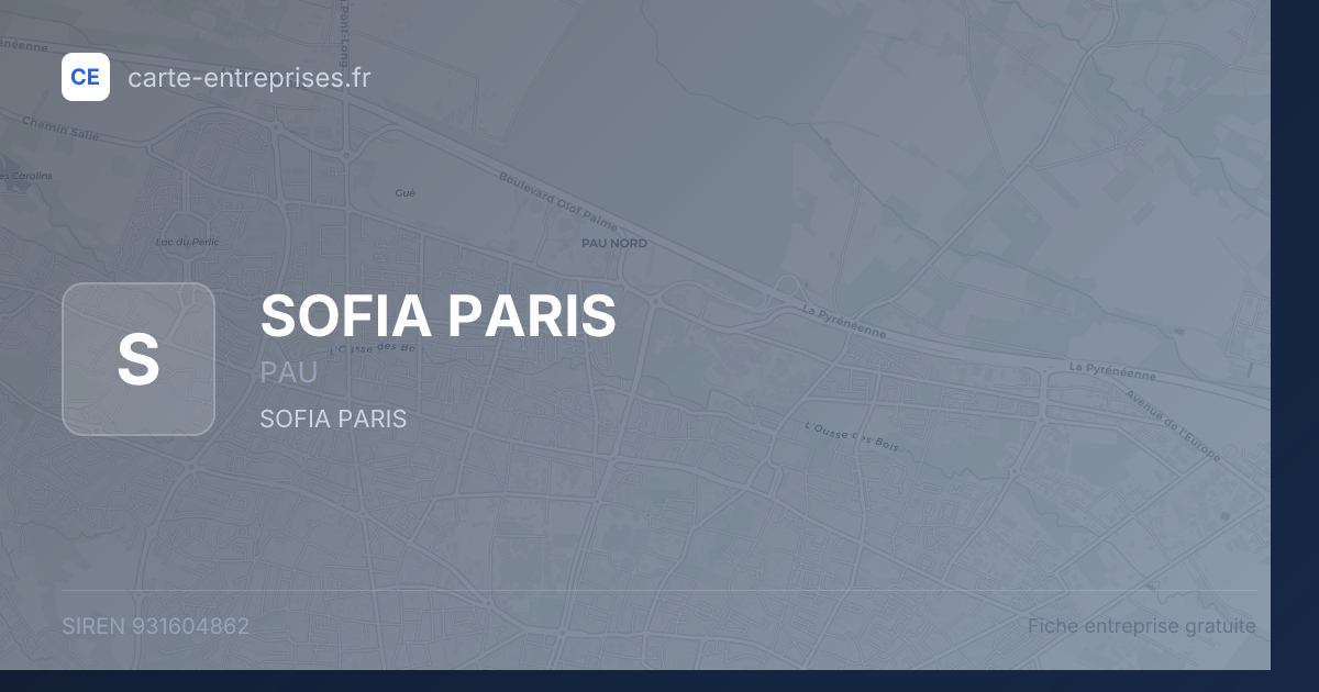 SOFIA PARIS — 931604862 — fiche entreprise
