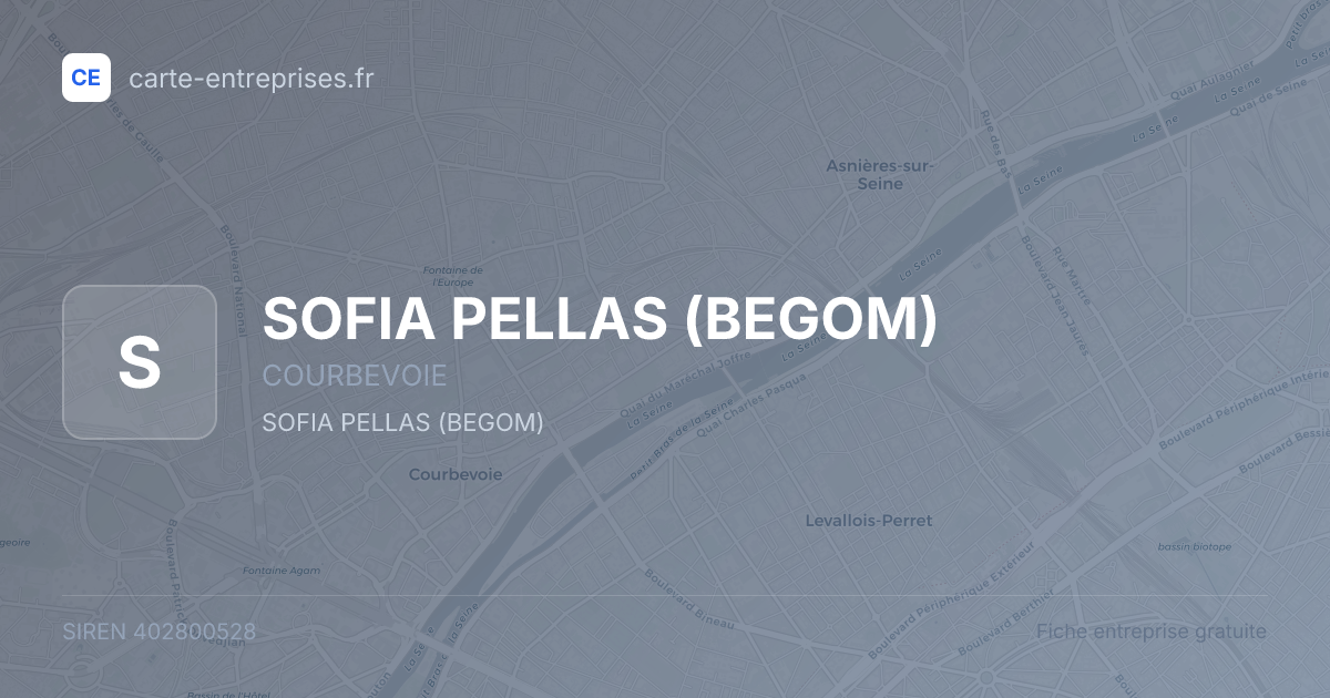 SOFIA PELLAS (BEGOM) — 402800528 — fiche entreprise