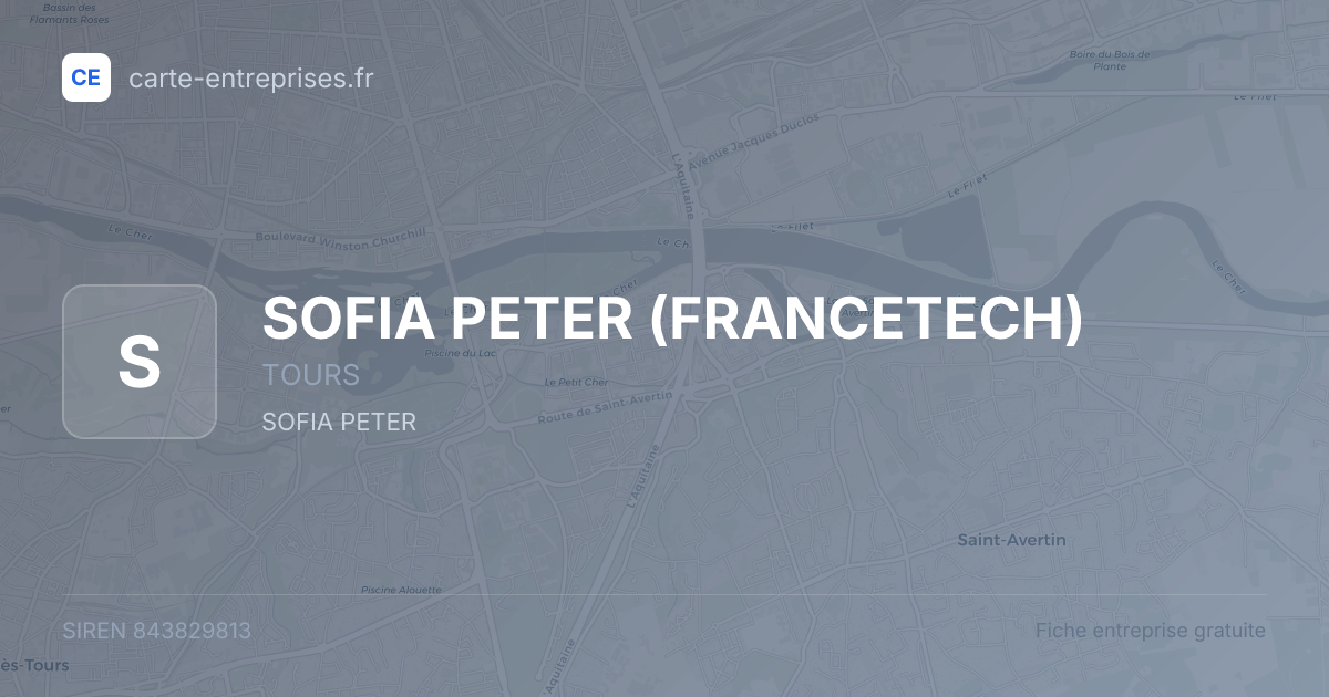 SOFIA PETER (FRANCETECH) — 843829813 — fiche entreprise