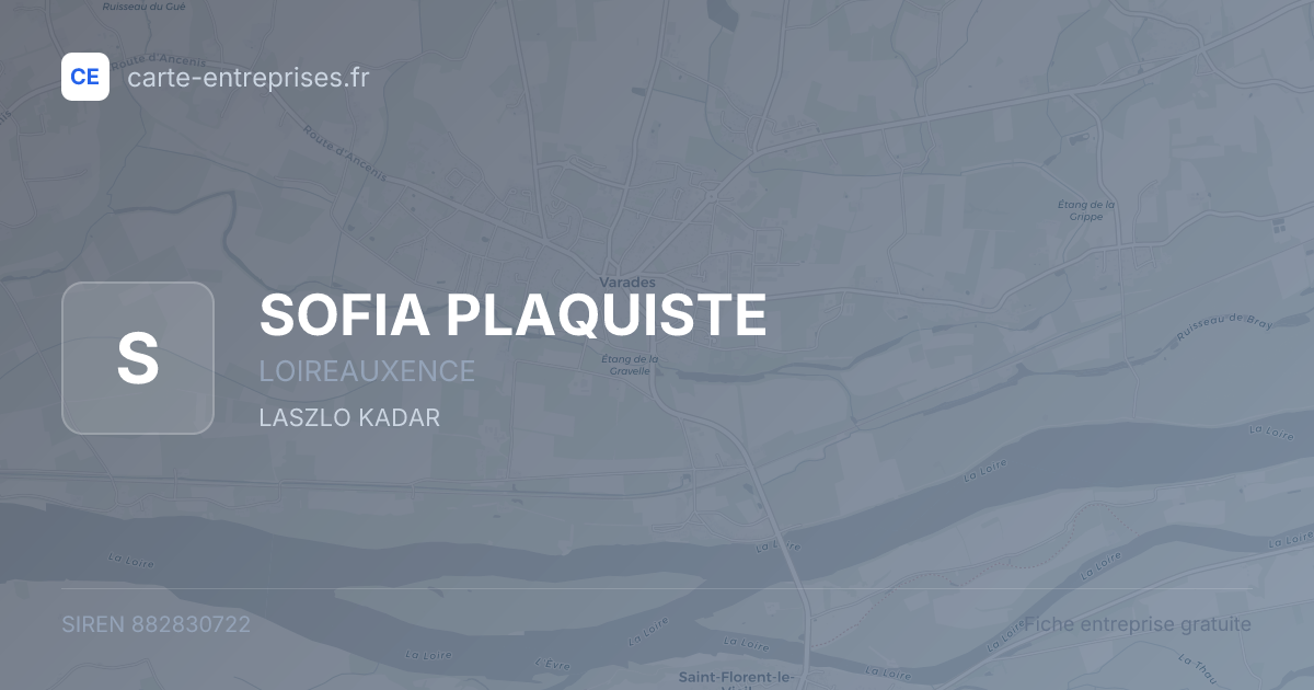 SOFIA PLAQUISTE — 882830722 — fiche entreprise