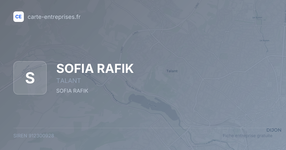 SOFIA RAFIK — 912300928 — fiche entreprise