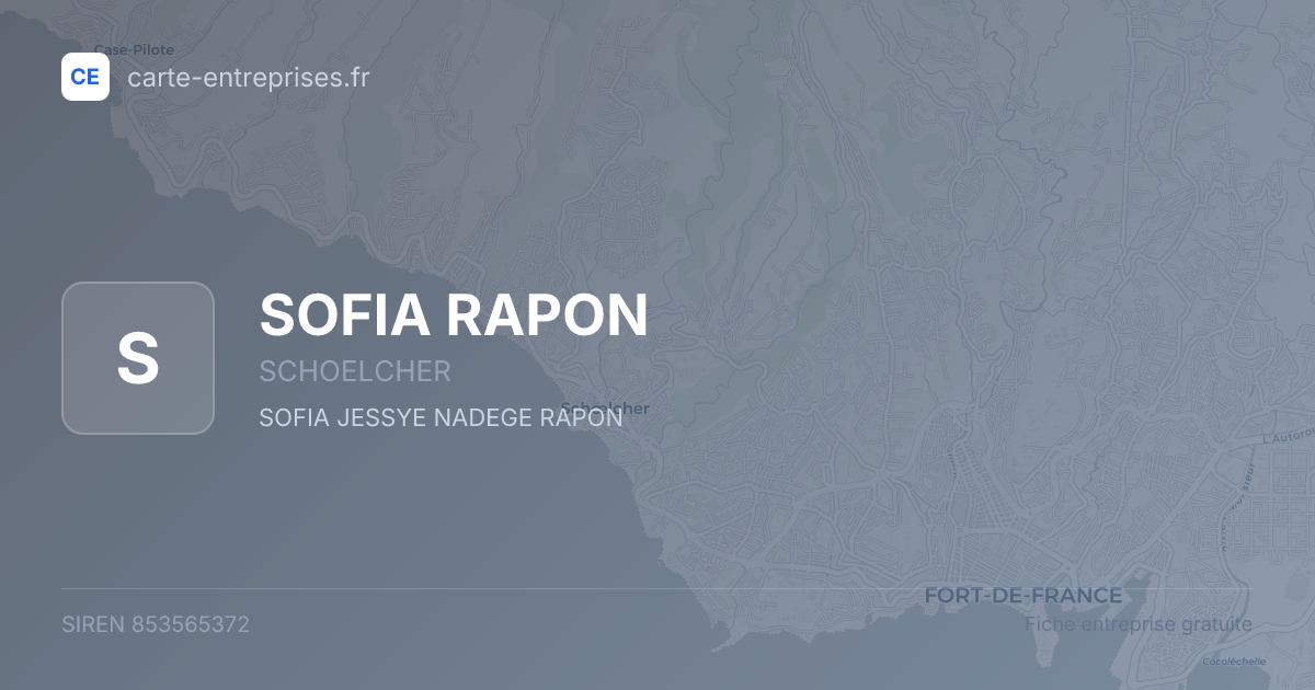 SOFIA RAPON — 853565372 — fiche entreprise