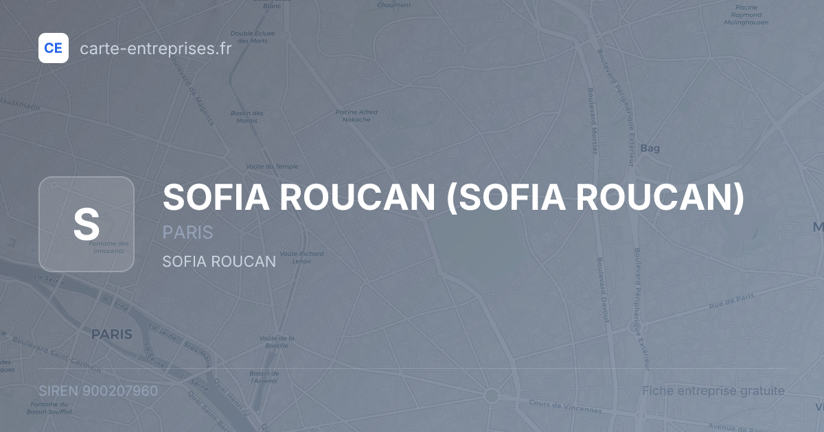 SOFIA ROUCAN — 900207960 — fiche entreprise