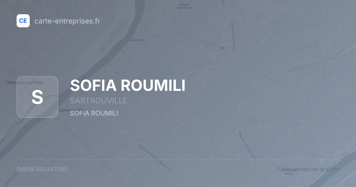 SOFIA ROUMILI — 992441089 — fiche entreprise