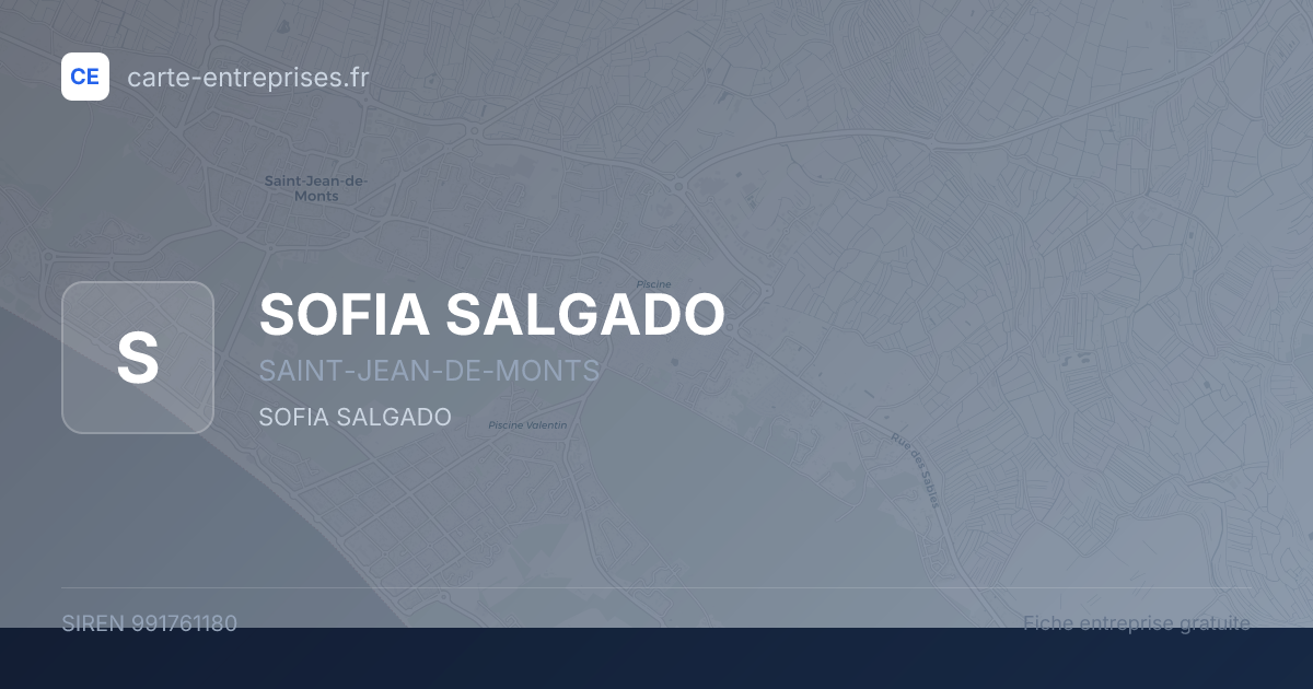 SOFIA SALGADO — 991761180 — fiche entreprise
