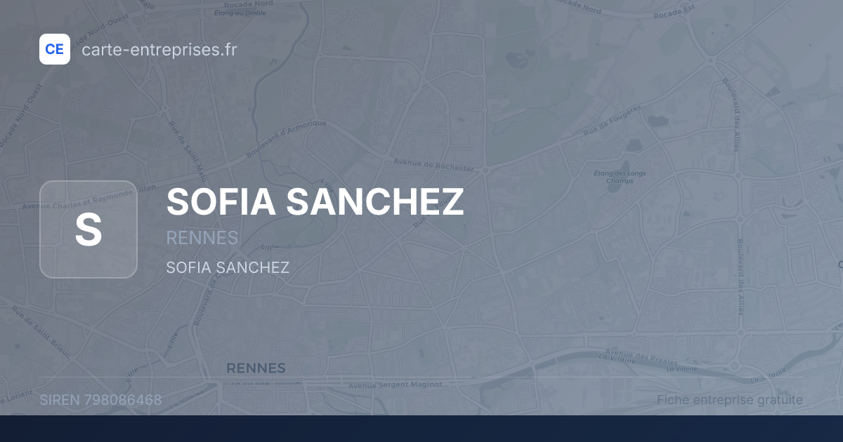 SOFIA SANCHEZ — 798086468 — fiche entreprise