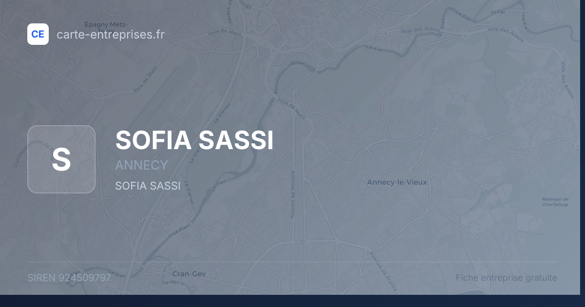 SOFIA SASSI — 924509797 — fiche entreprise