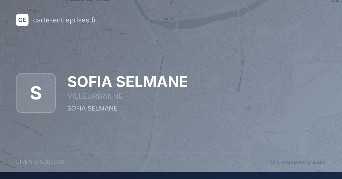 SOFIA SELMANE — 515087336 — fiche entreprise