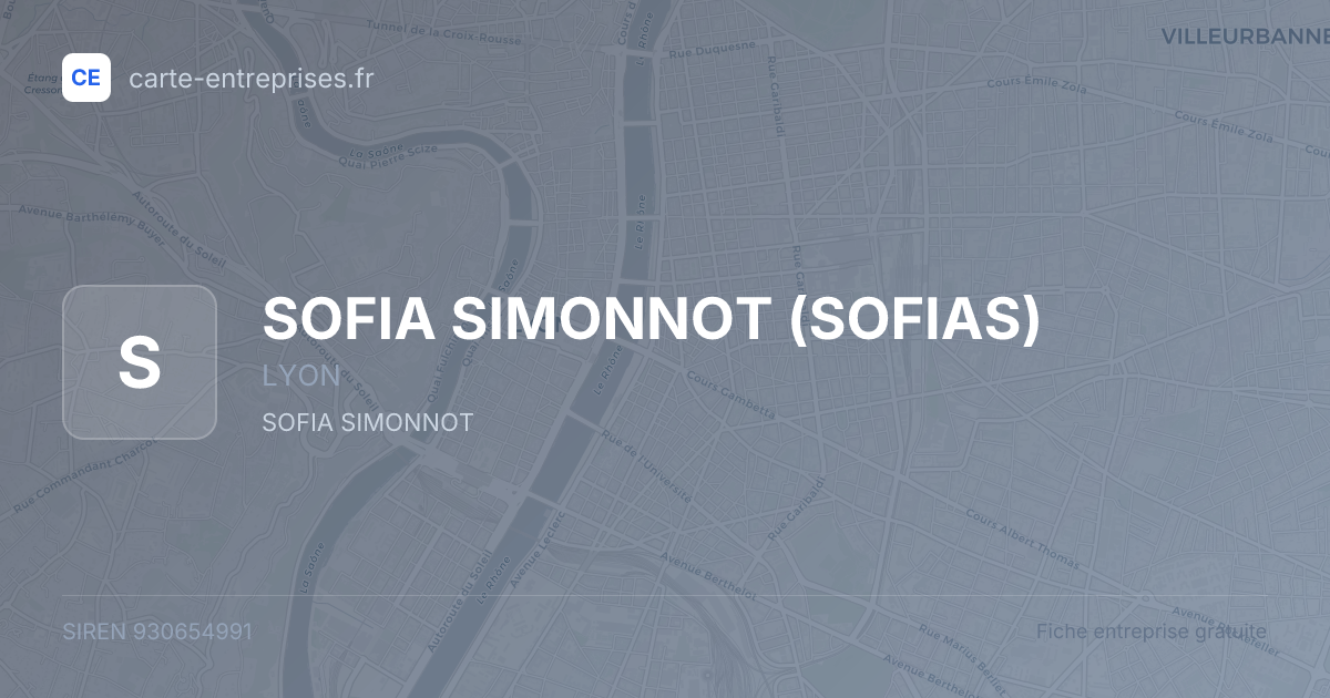 SOFIA SIMONNOT (SOFIAS) — 930654991 — fiche entreprise