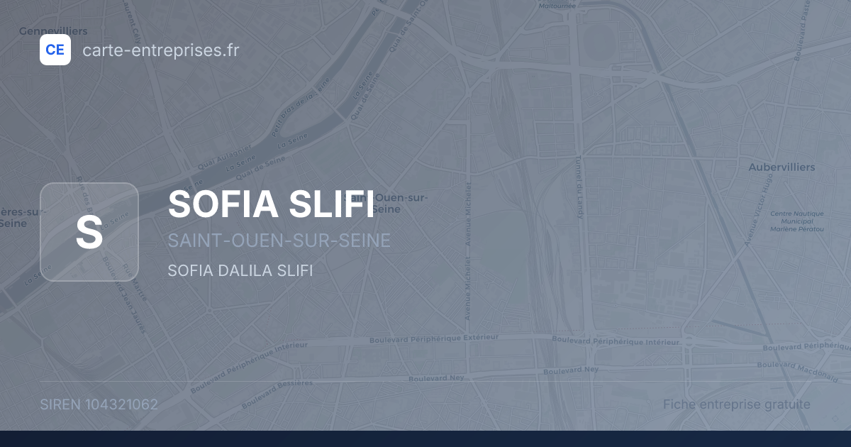 SOFIA SLIFI — 104321062 — fiche entreprise