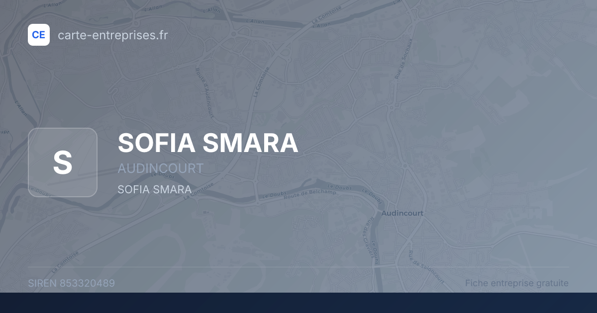 SOFIA SMARA — 853320489 — fiche entreprise