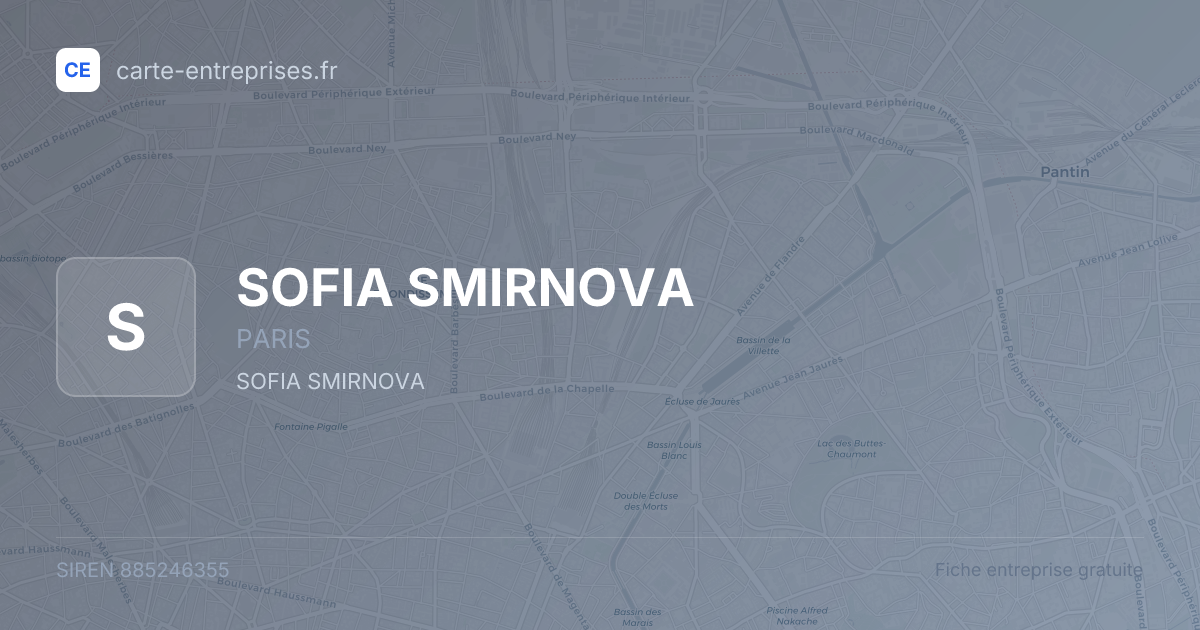 SOFIA SMIRNOVA — 885246355 — fiche entreprise