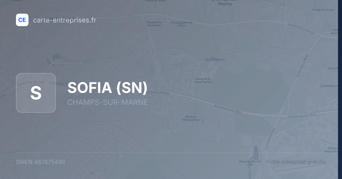 SOFIA (SN) — 487875486 — fiche entreprise