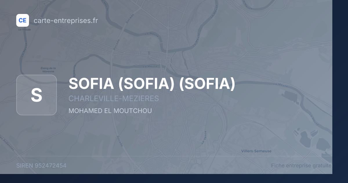SOFIA (SOFIA) (SOFIA) — 952472454 — fiche entreprise