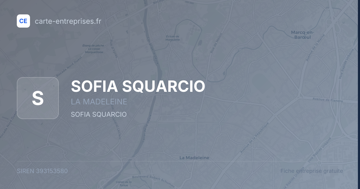 SOFIA SQUARCIO — 393153580 — fiche entreprise