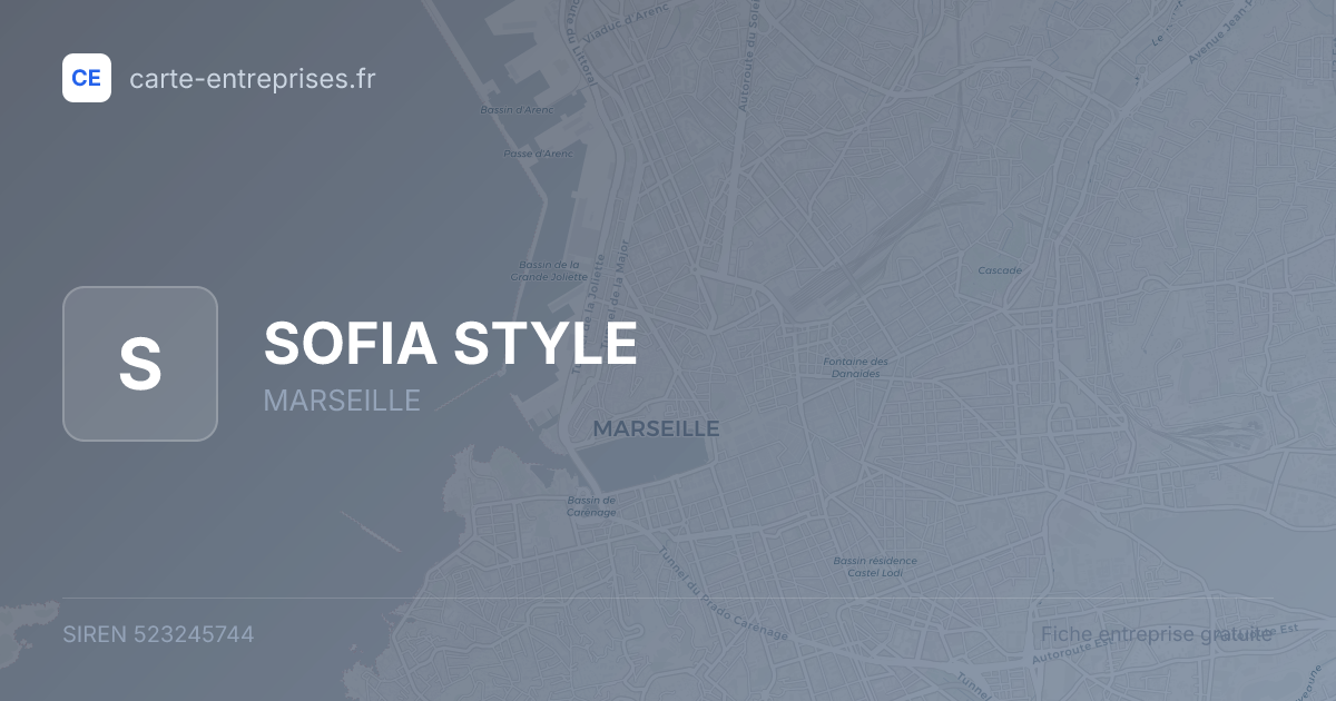 SOFIA STYLE — 523245744 — fiche entreprise