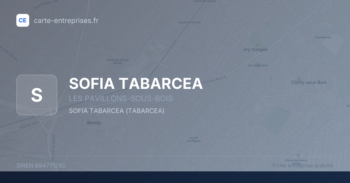 SOFIA TABARCEA — 894771260 — fiche entreprise