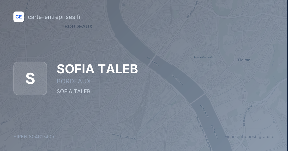SOFIA TALEB — 804617405 — fiche entreprise