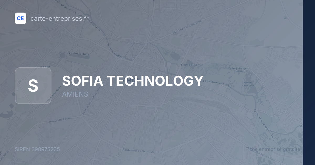 SOFIA TECHNOLOGY — 398975235 — fiche entreprise