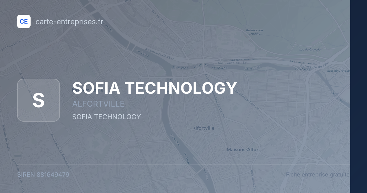 SOFIA TECHNOLOGY — 881649479 — fiche entreprise