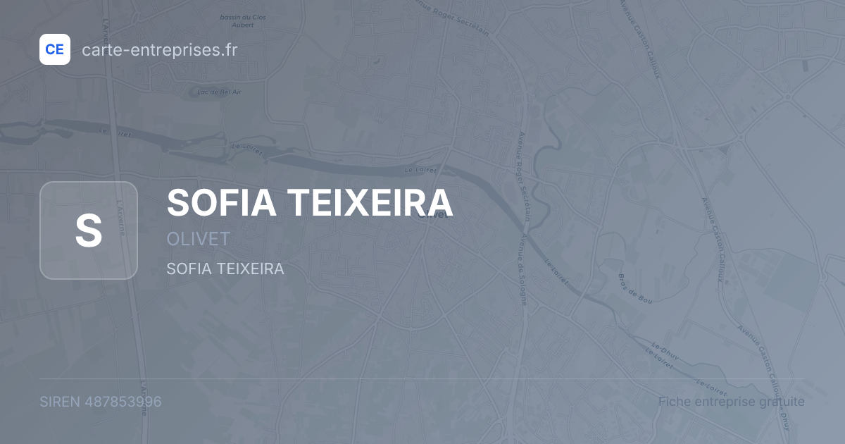 SOFIA TEIXEIRA — 487853996 — fiche entreprise