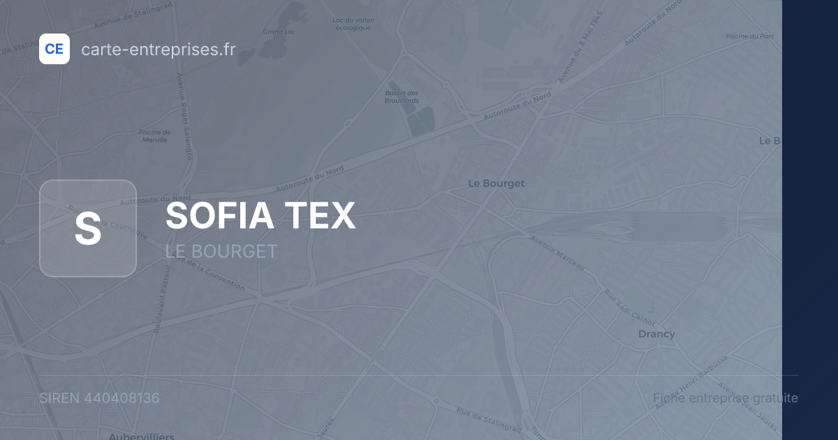 SOFIA TEX — 440408136 — fiche entreprise
