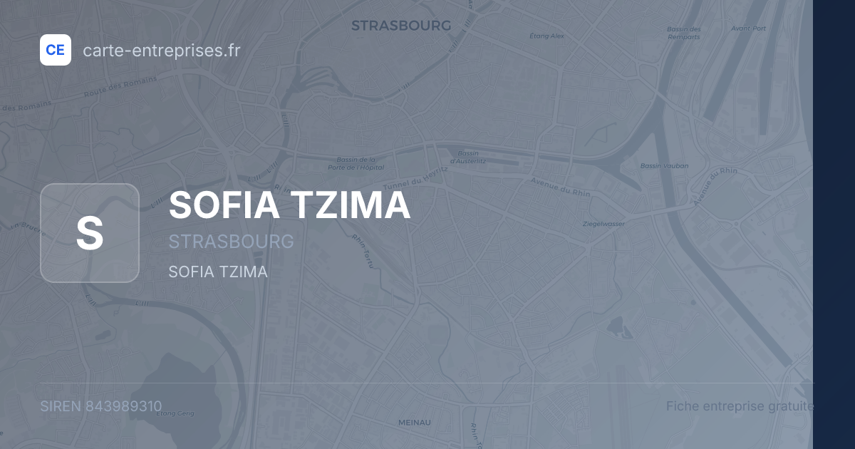 SOFIA TZIMA — 843989310 — fiche entreprise
