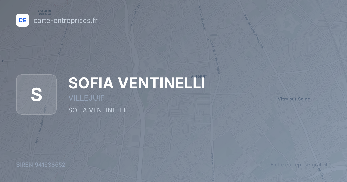 SOFIA VENTINELLI — 941638652 — fiche entreprise