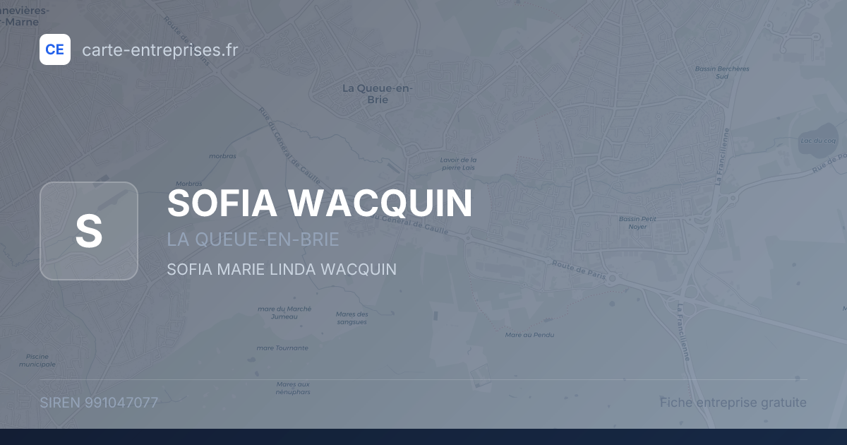 SOFIA WACQUIN — 991047077 — fiche entreprise