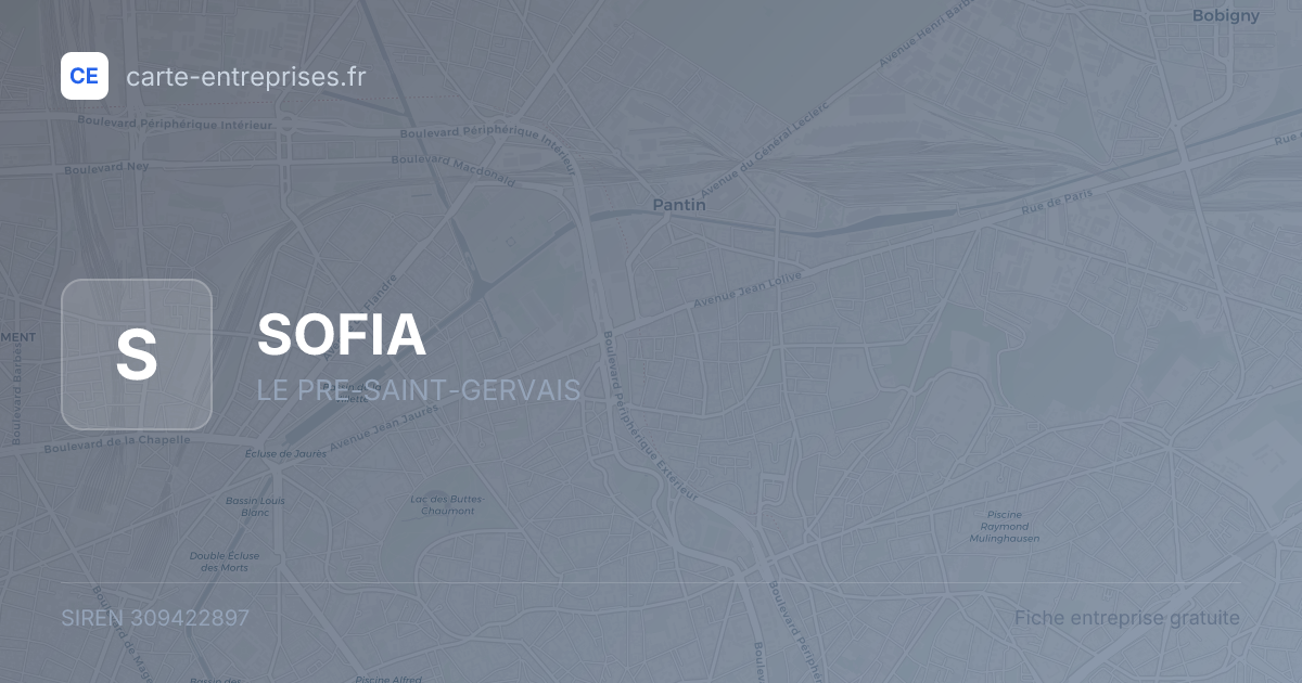 SOFIA — 309422897 — fiche entreprise
