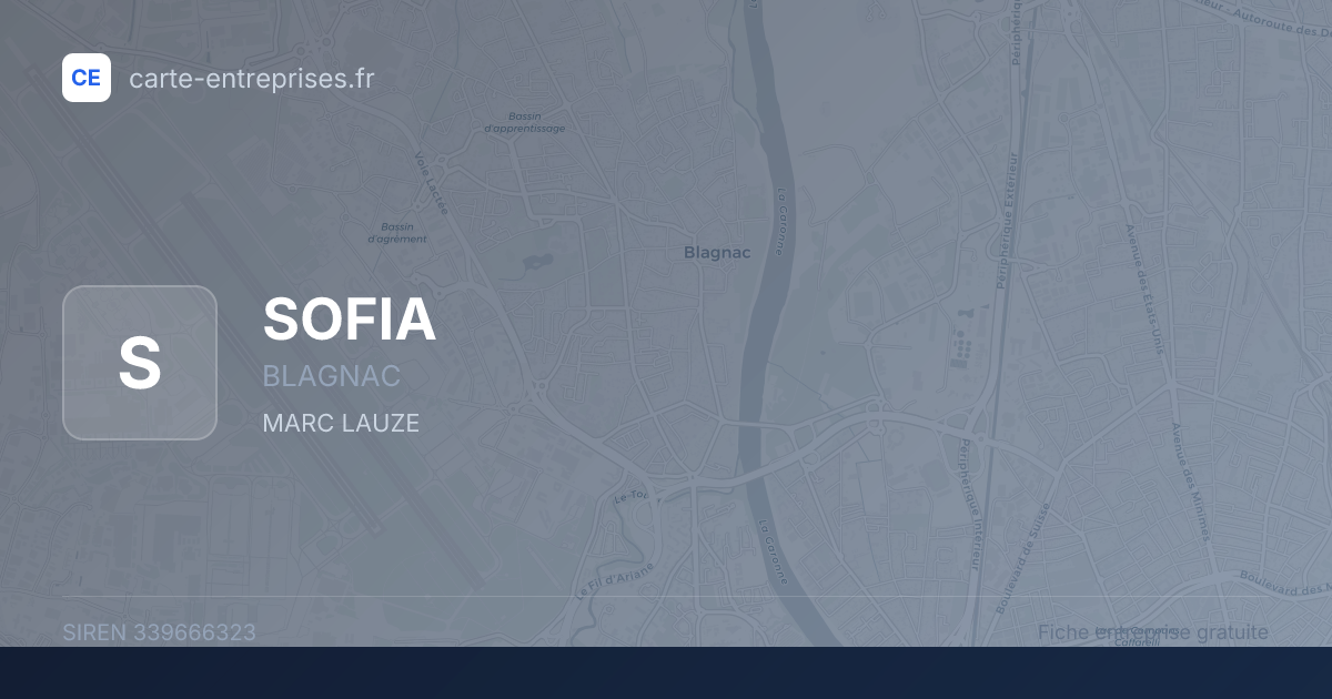 SOFIA — 339666323 — fiche entreprise
