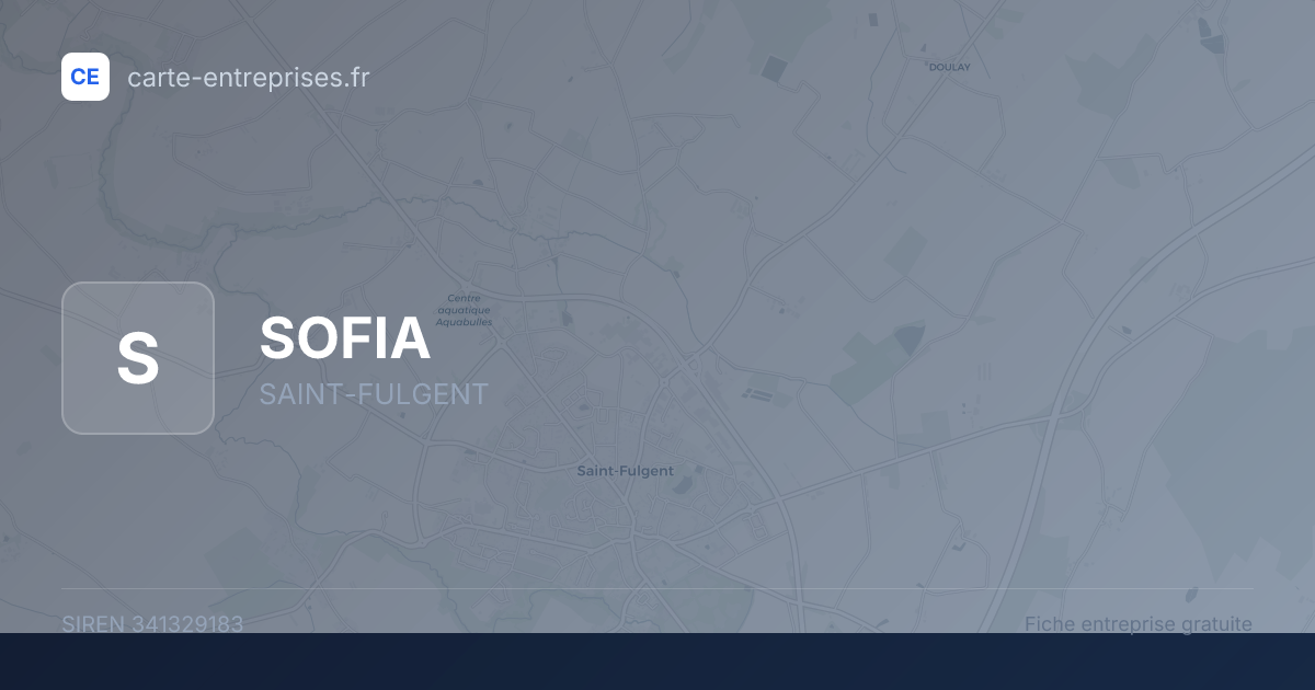 SOFIA — 341329183 — fiche entreprise