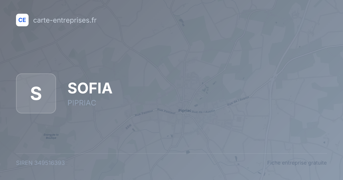 SOFIA — 349516393 — fiche entreprise