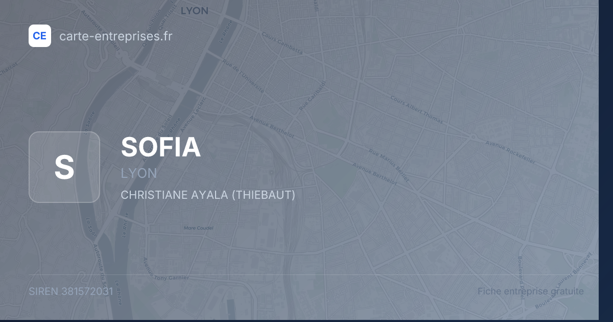 SOFIA — 381572031 — fiche entreprise