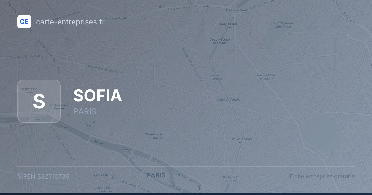 SOFIA — 382710739 — fiche entreprise