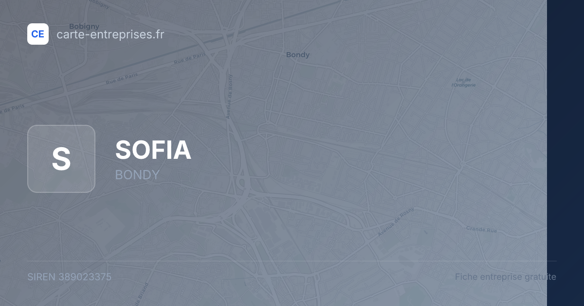 SOFIA — 389023375 — fiche entreprise