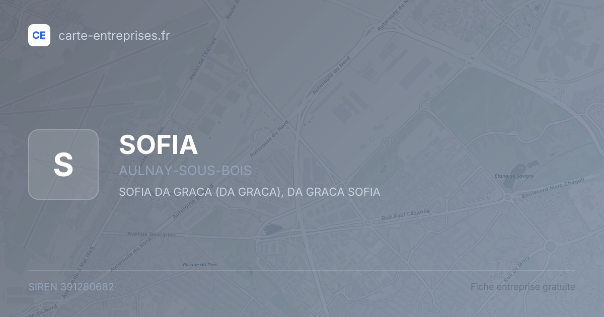 SOFIA — 391280682 — fiche entreprise