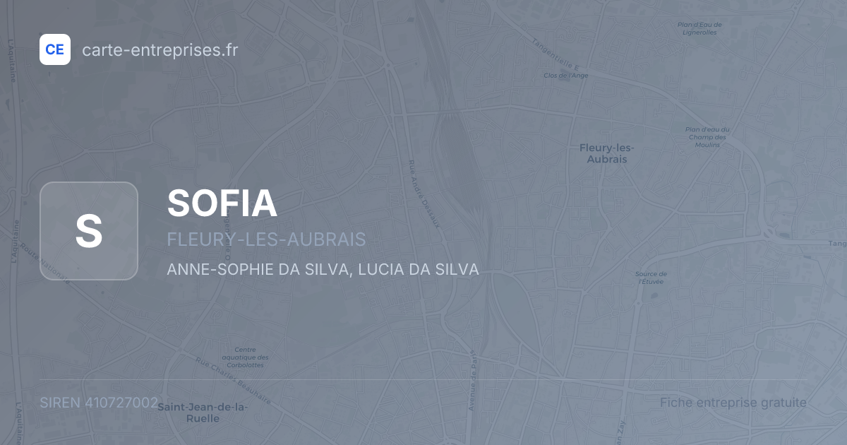 SOFIA — 410727002 — fiche entreprise